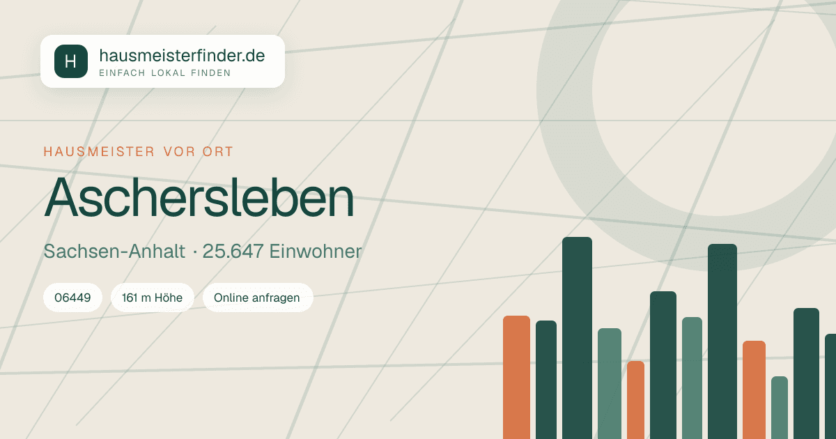 Stadtprofil für Hausmeisterservice in Aschersleben