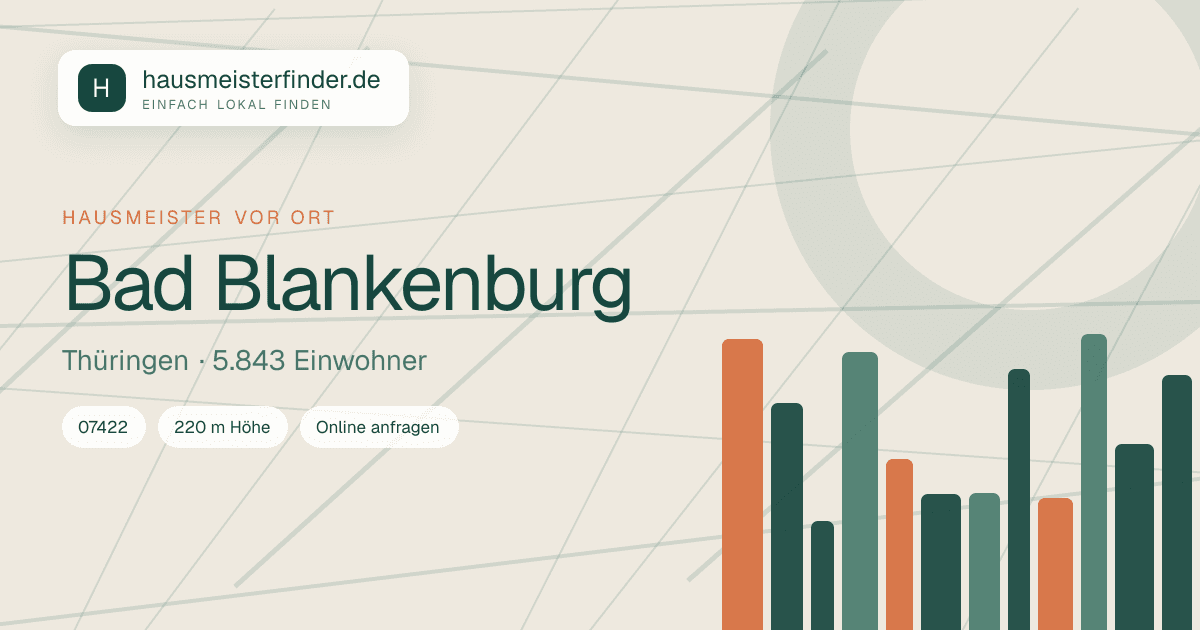 Stadtprofil für Hausmeisterservice in Bad Blankenburg