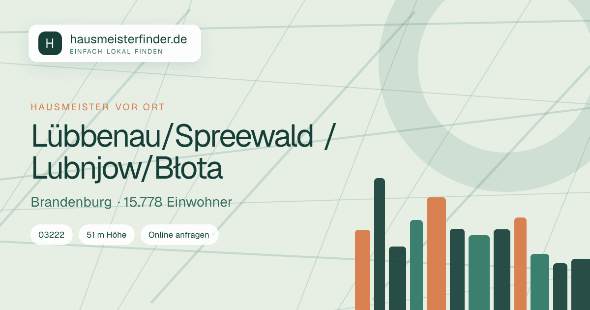 Stadtprofil für Hausmeisterservice in Lübbenau/Spreewald / Lubnjow/Błota